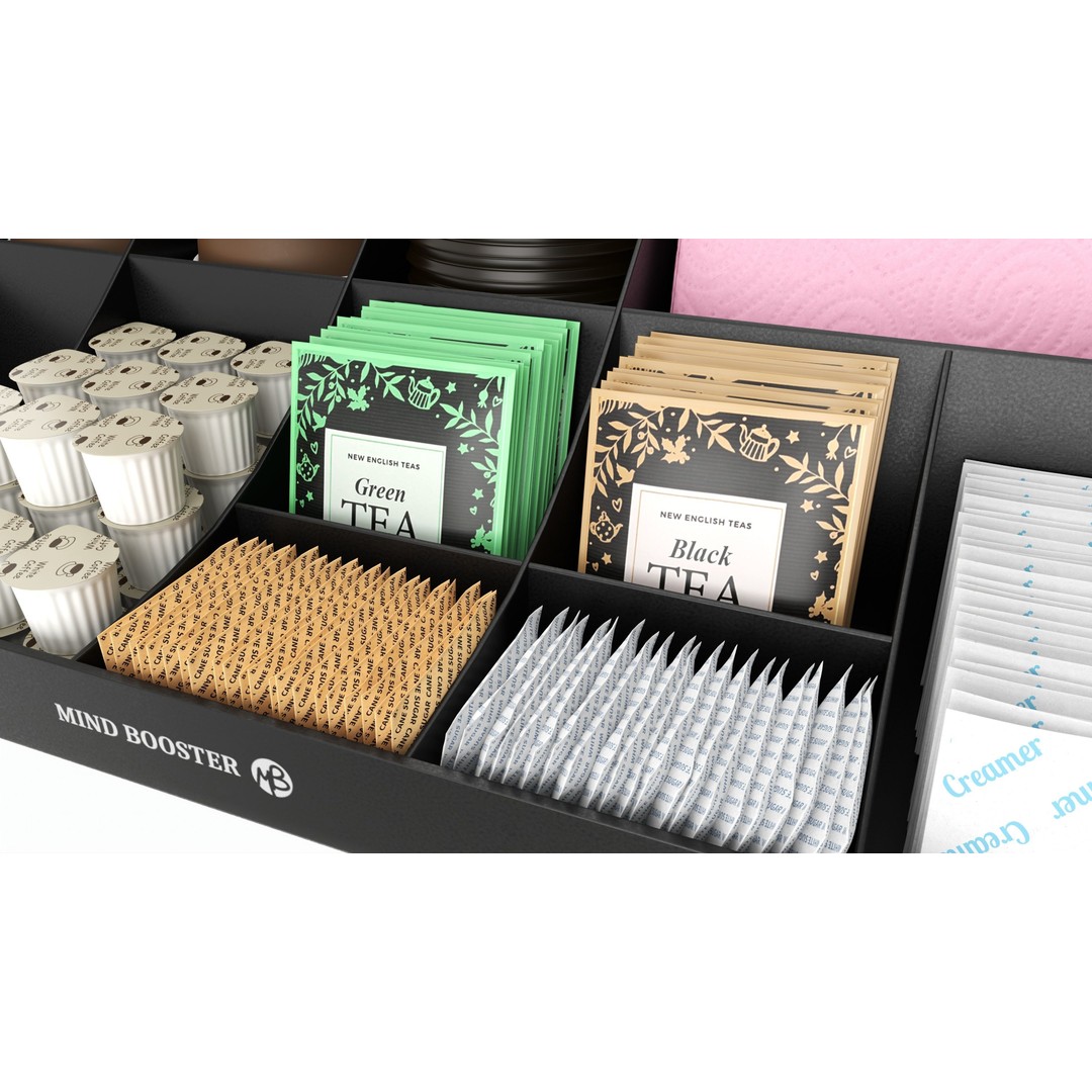 Coffee and Tea Station Organizer 3D Model – High Poly PBR Asset, FBX, OBJ - View 5