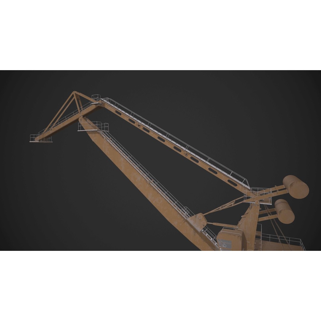 Port Crane 3D Model – Game-Ready Industrial Asset, FBX, PBR Textures - View 10