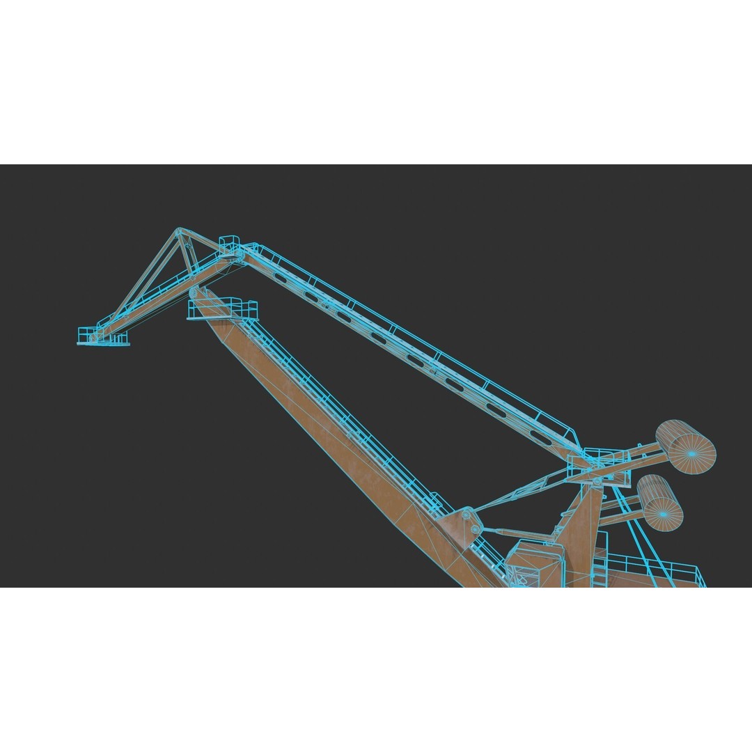 Port Crane 3D Model – Game-Ready Industrial Asset, FBX, PBR Textures - View 11