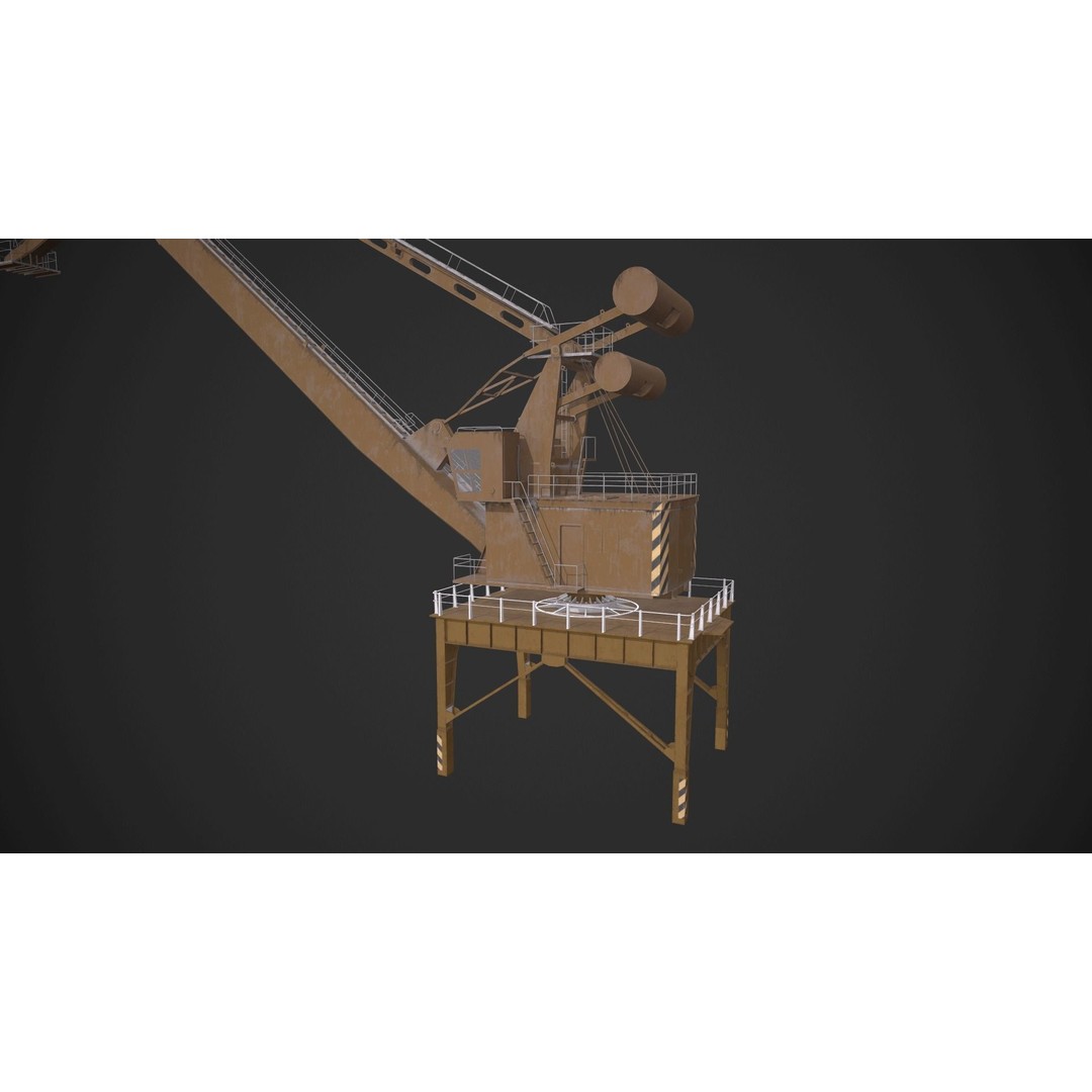Port Crane 3D Model – Game-Ready Industrial Asset, FBX, PBR Textures - View 12
