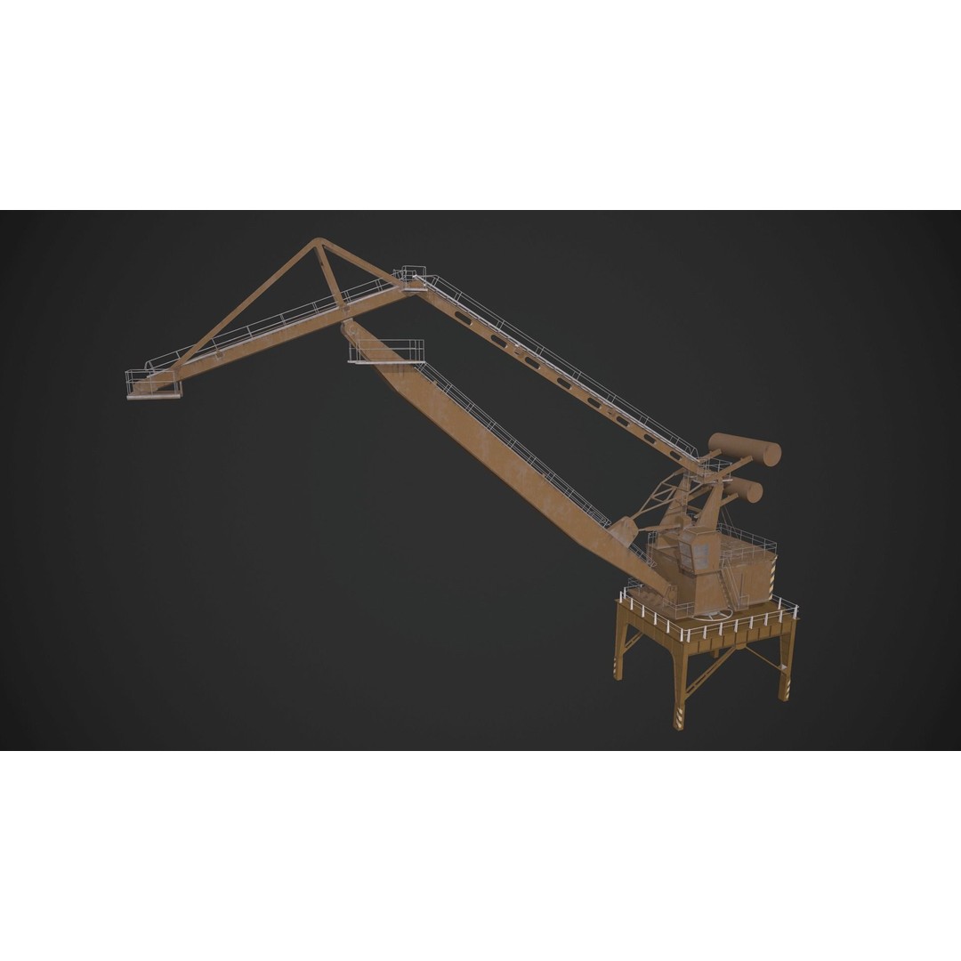 Port Crane 3D Model – Game-Ready Industrial Asset, FBX, PBR Textures - View 3