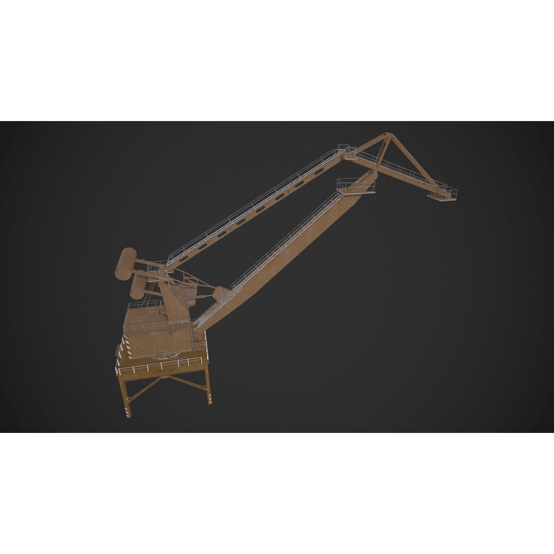 Port Crane 3D Model – Game-Ready Industrial Asset, FBX, PBR Textures - View 5
