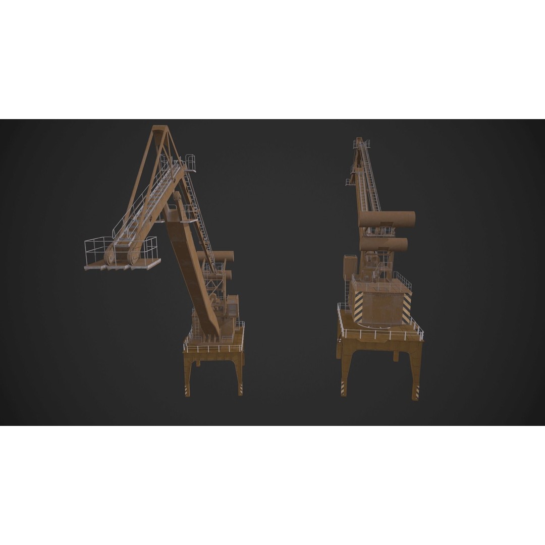 Port Crane 3D Model – Game-Ready Industrial Asset, FBX, PBR Textures - View 7