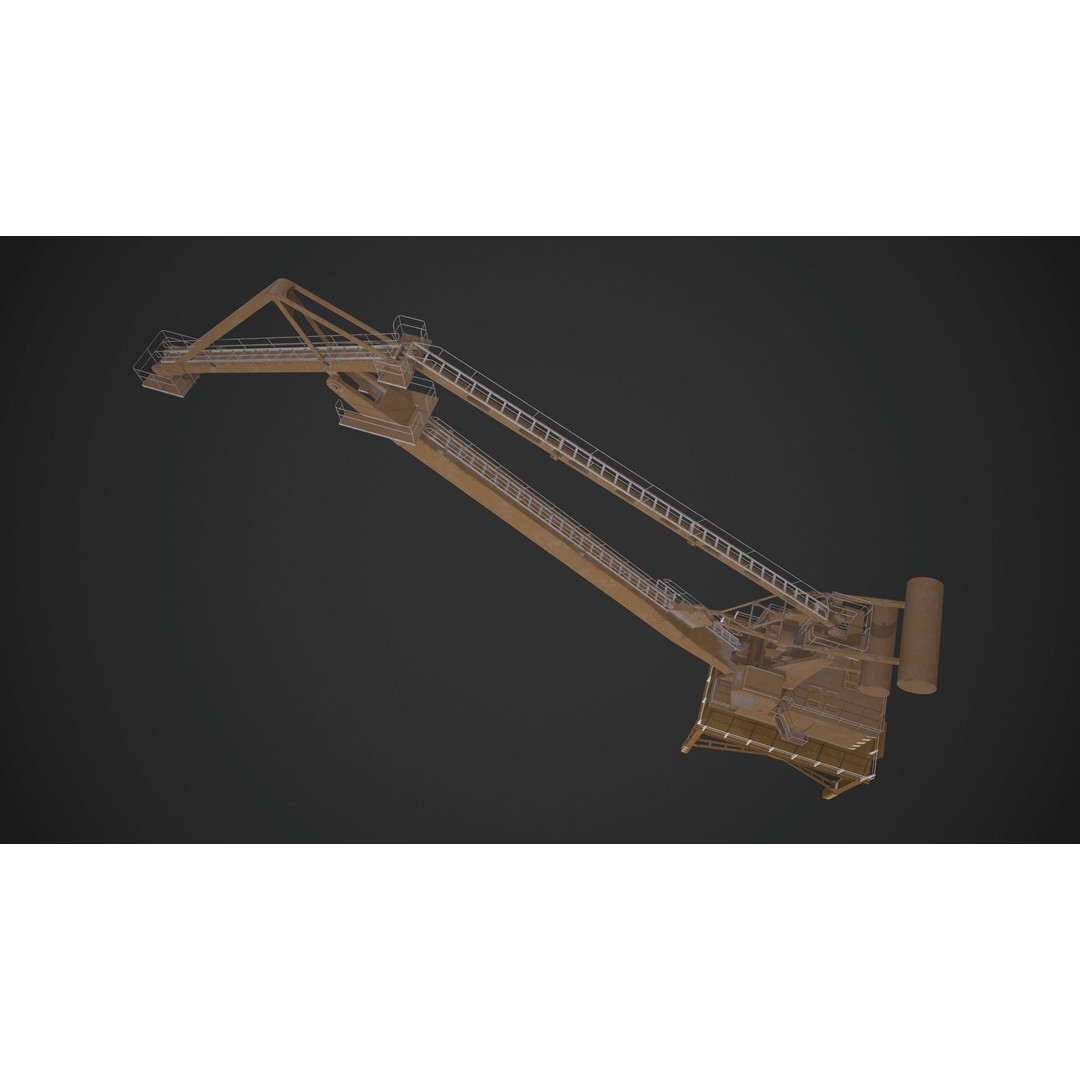 Port Crane 3D Model – Game-Ready Industrial Asset, FBX, PBR Textures - View 8