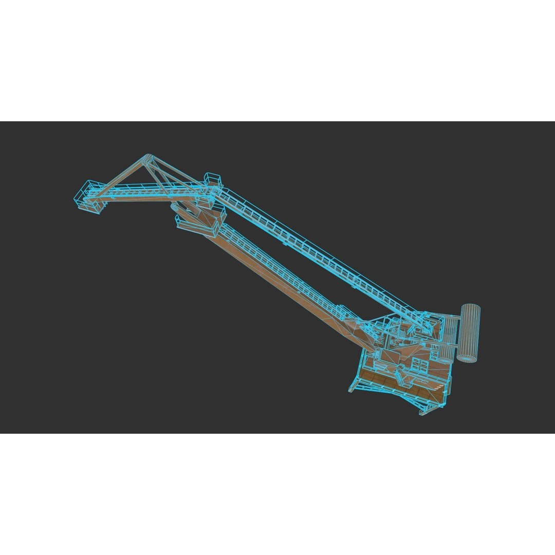 Port Crane 3D Model – Game-Ready Industrial Asset, FBX, PBR Textures - View 9