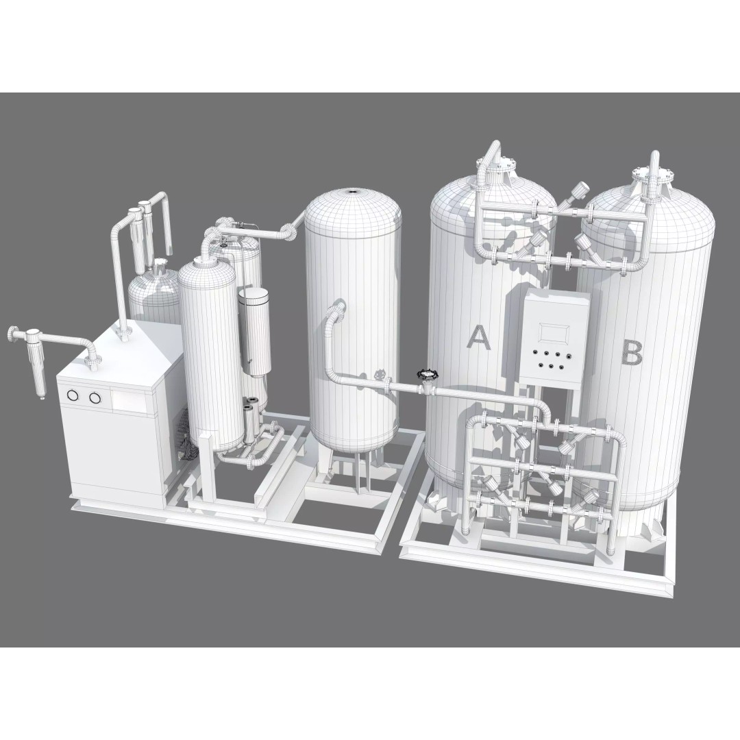 Oxygen Machine 3D Model – High Poly Industrial Equipment, FBX, OBJ