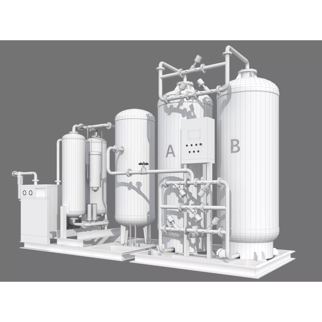 Oxygen Machine 3D Model – High Poly Industrial Equipment, FBX, OBJ - View 10