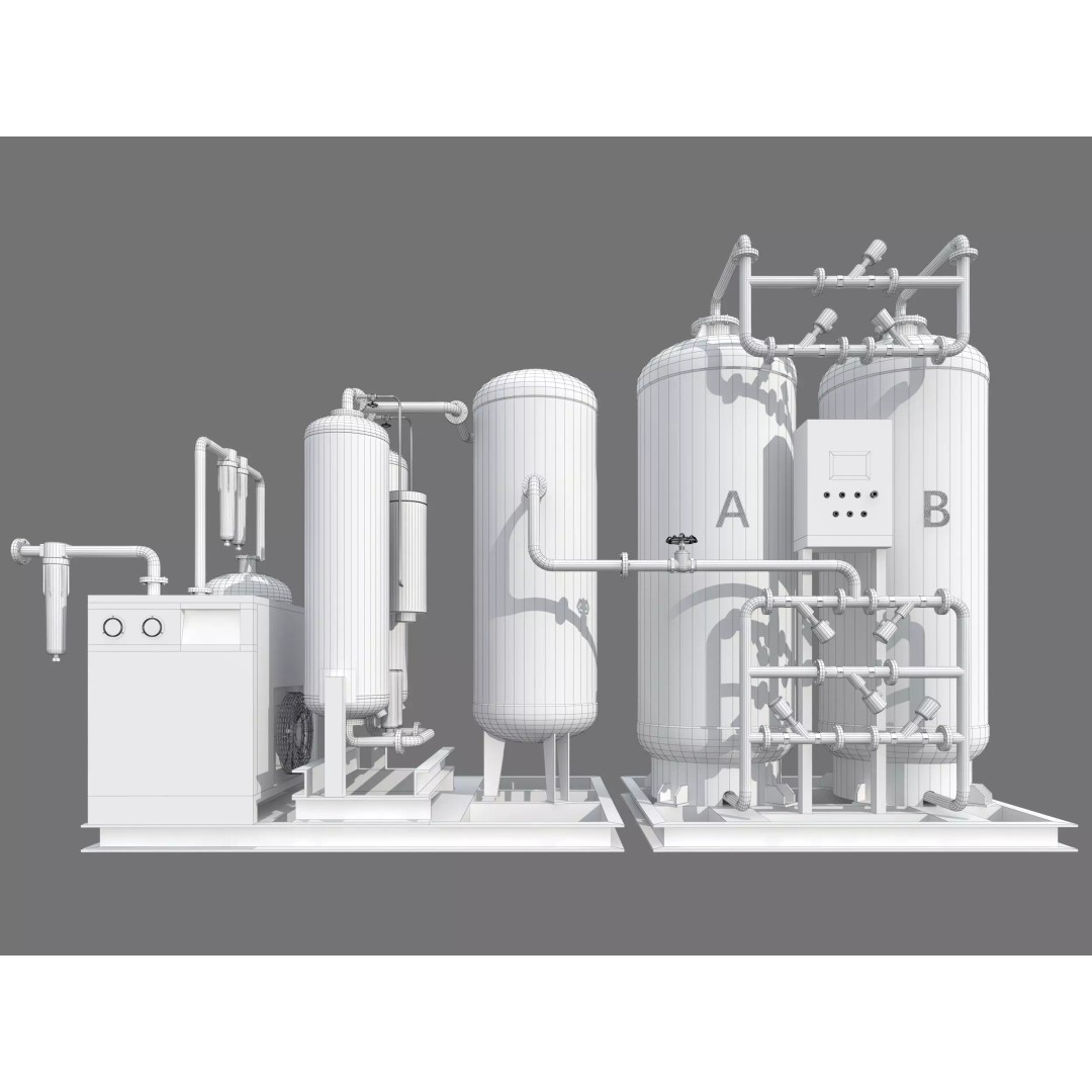 Oxygen Machine 3D Model – High Poly Industrial Equipment, FBX, OBJ - View 8