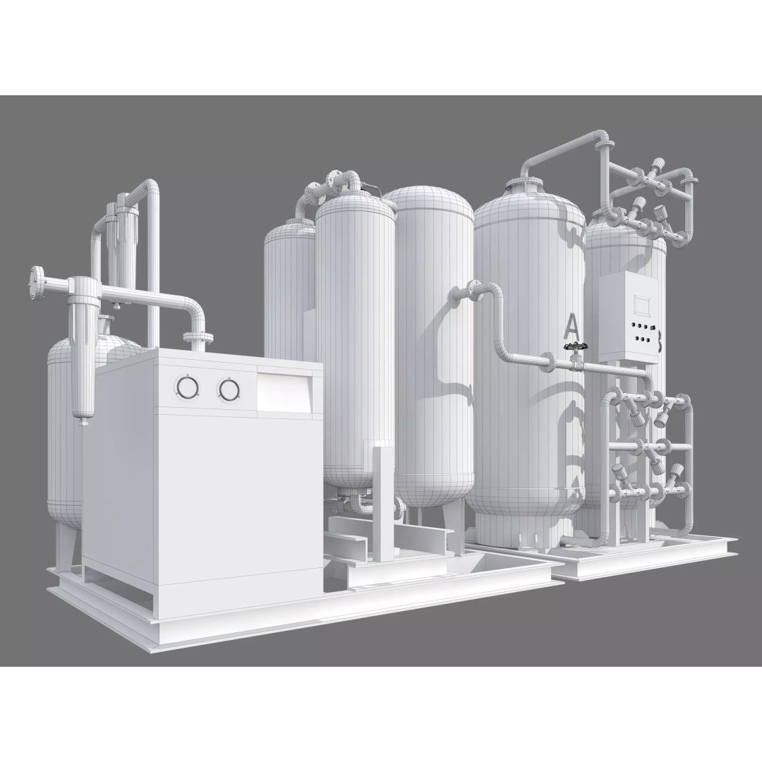 Oxygen Machine 3D Model – High Poly Industrial Equipment, FBX, OBJ - View 9