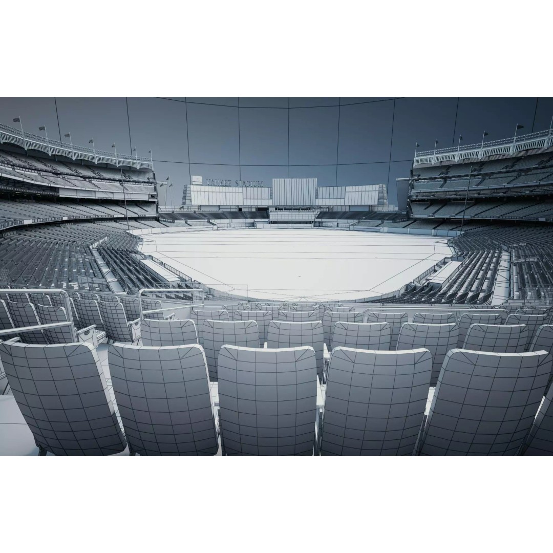 Baseball Stadium 3D Model – Low Poly Game Asset, FBX, Rigged