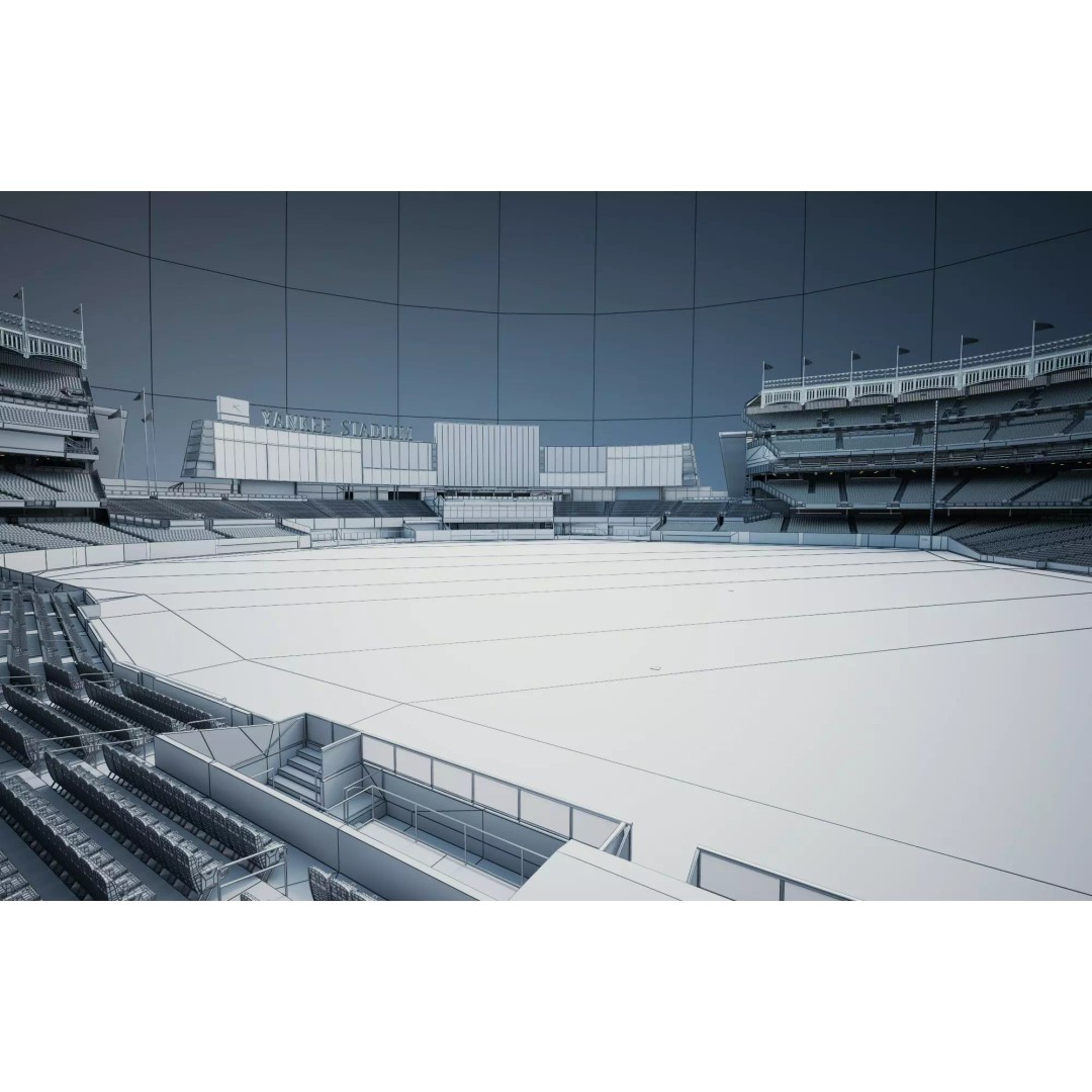 Baseball Stadium 3D Model – Low Poly Game Asset, FBX, Rigged - View 12