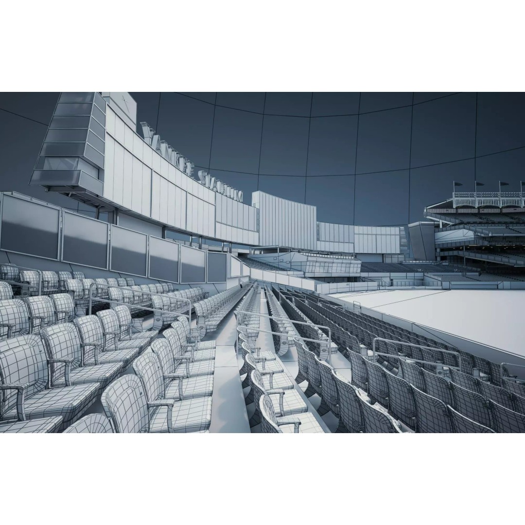 Baseball Stadium 3D Model – Low Poly Game Asset, FBX, Rigged - View 13