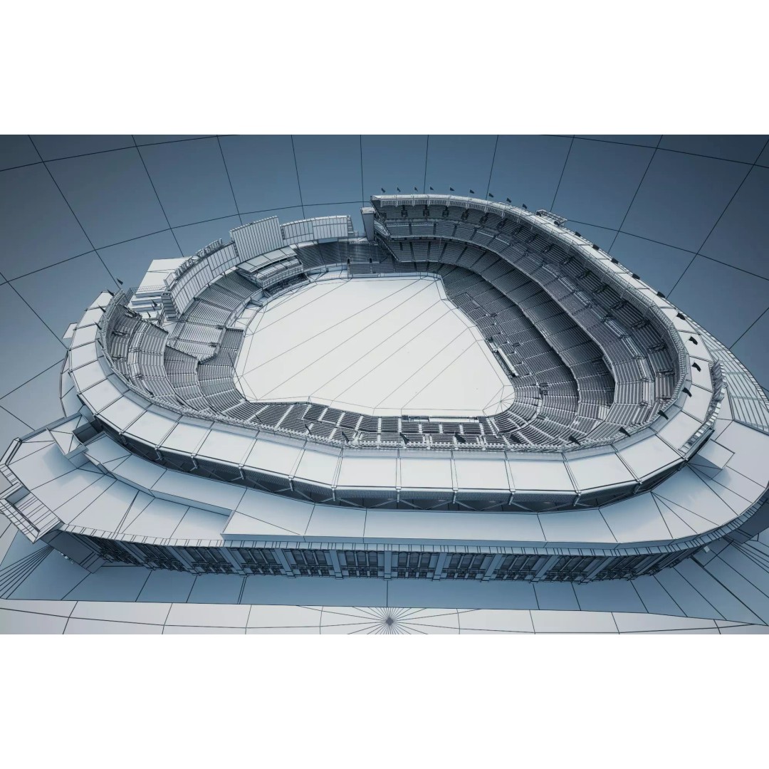 Baseball Stadium 3D Model – Low Poly Game Asset, FBX, Rigged - View 14