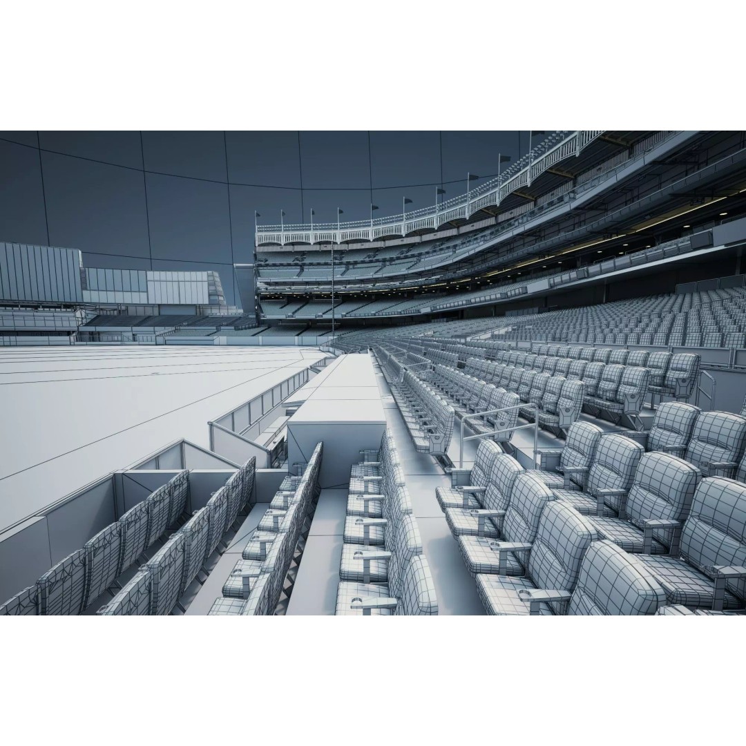 Baseball Stadium 3D Model – Low Poly Game Asset, FBX, Rigged - View 15