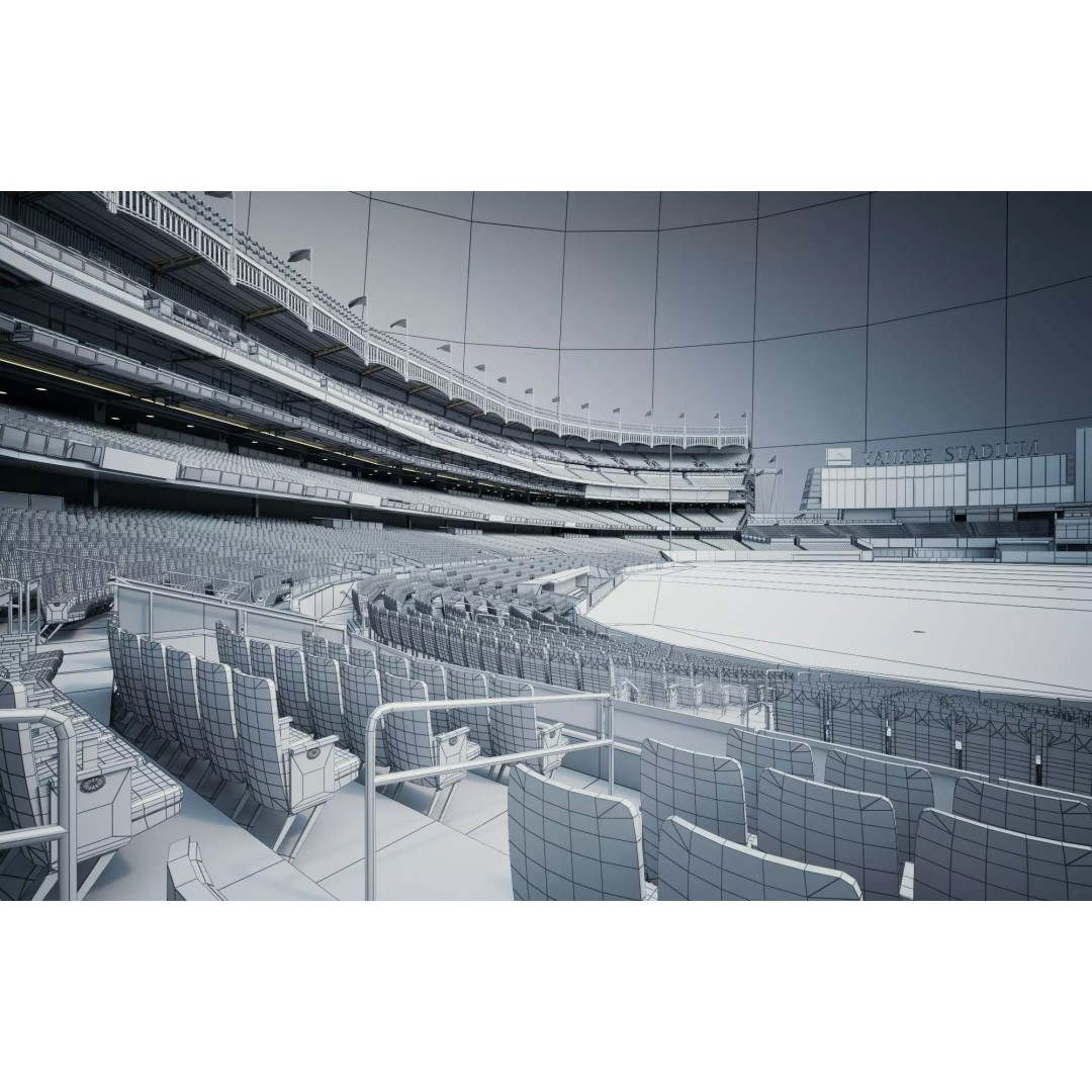 Baseball Stadium 3D Model – Low Poly Game Asset, FBX, Rigged - View 16