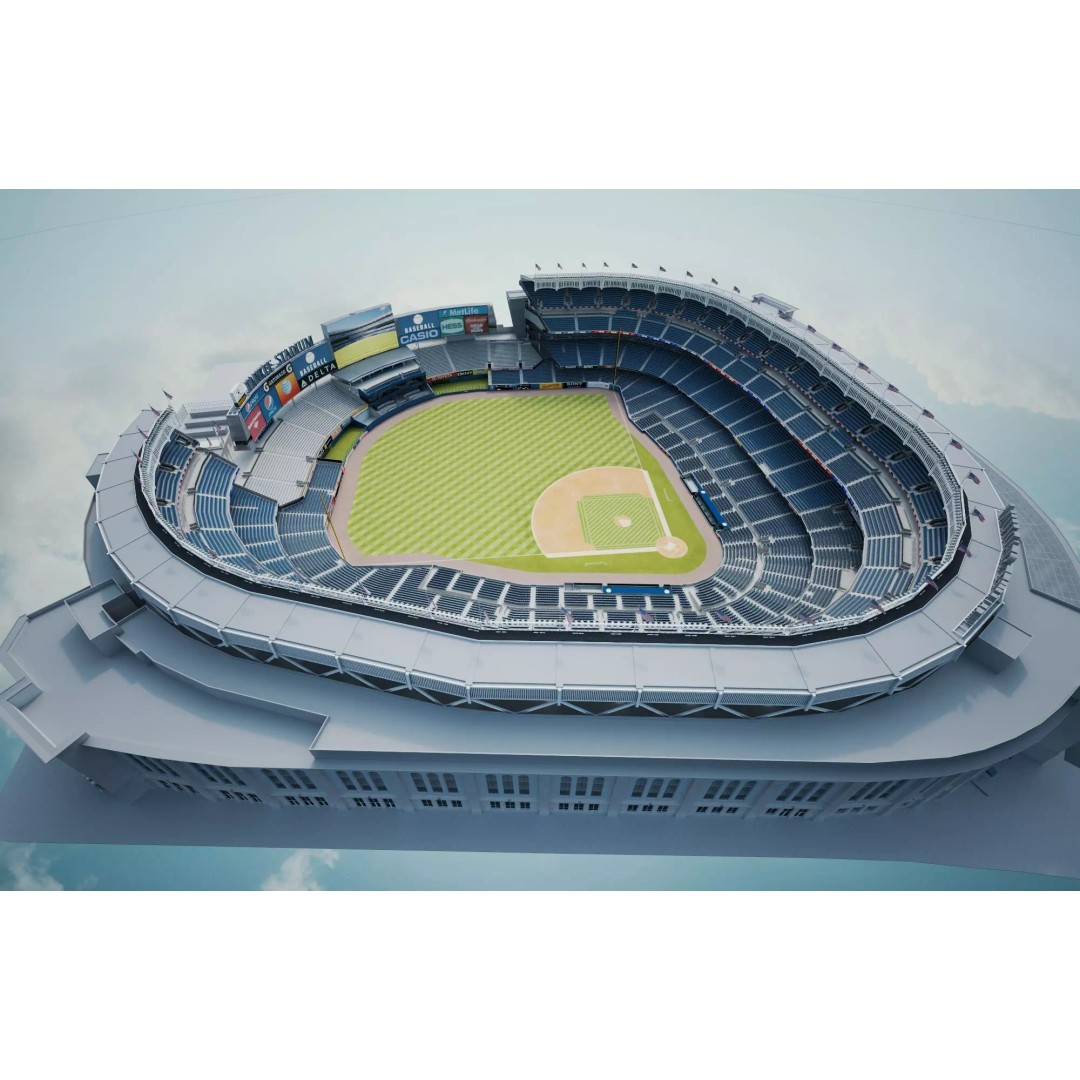 Baseball Stadium 3D Model – Low Poly Game Asset, FBX, Rigged - View 6