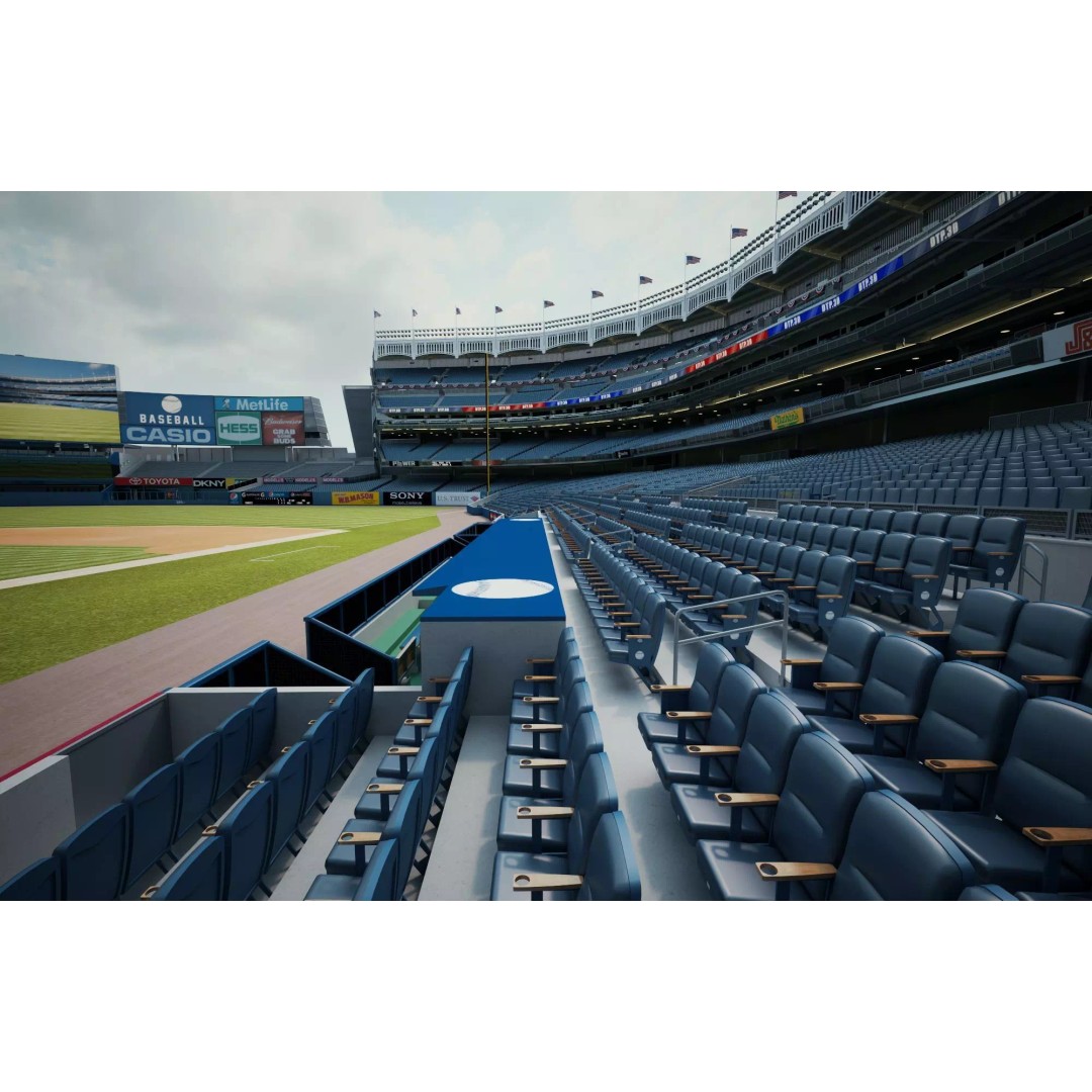 Baseball Stadium 3D Model – Low Poly Game Asset, FBX, Rigged - View 7