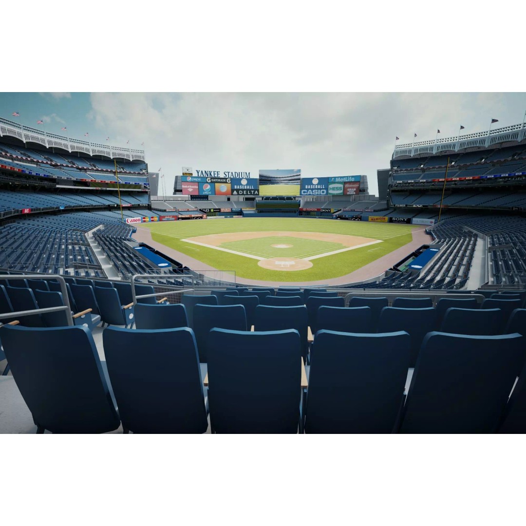 Baseball Stadium 3D Model – Low Poly Game Asset, FBX, Rigged - View 9