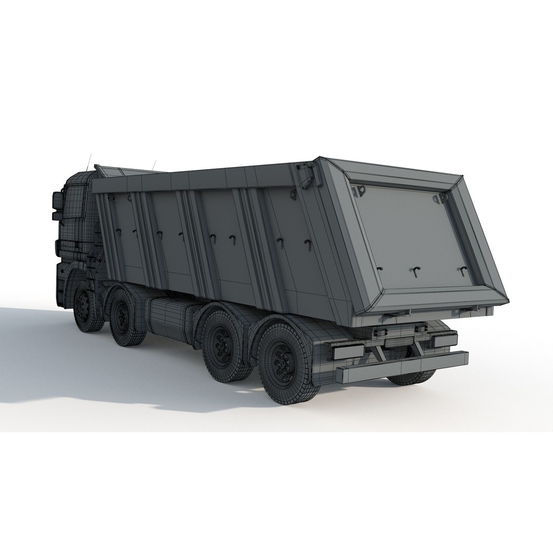 Mercedes Actros 4140 3D Model – High Poly Truck Asset, FBX, OBJ - View 12