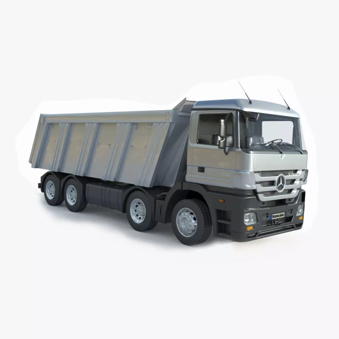 Mercedes Actros 4140 3D Model – High Poly Truck Asset, FBX, OBJ - View 2