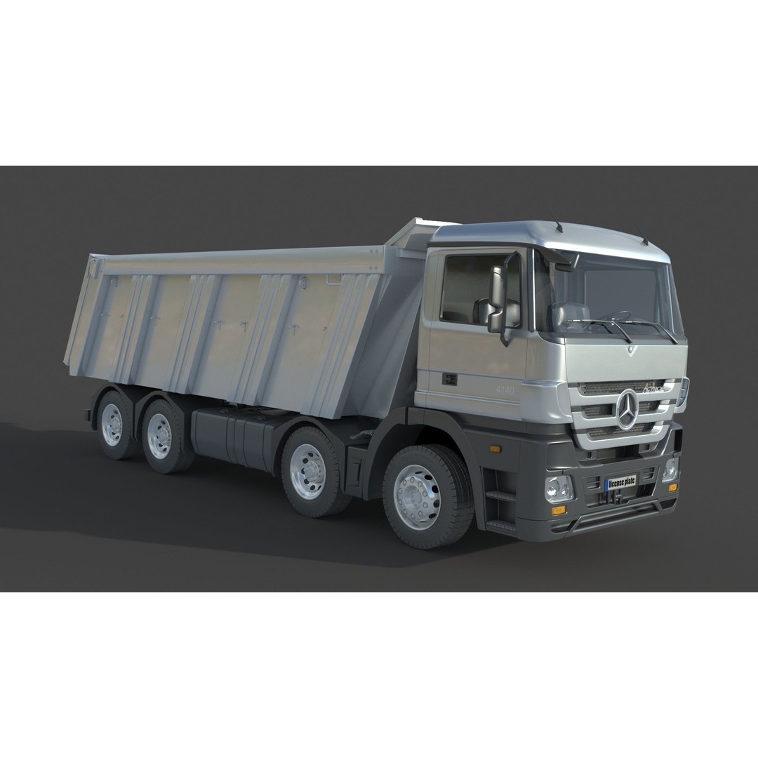 Mercedes Actros 4140 3D Model – High Poly Truck Asset, FBX, OBJ - View 4