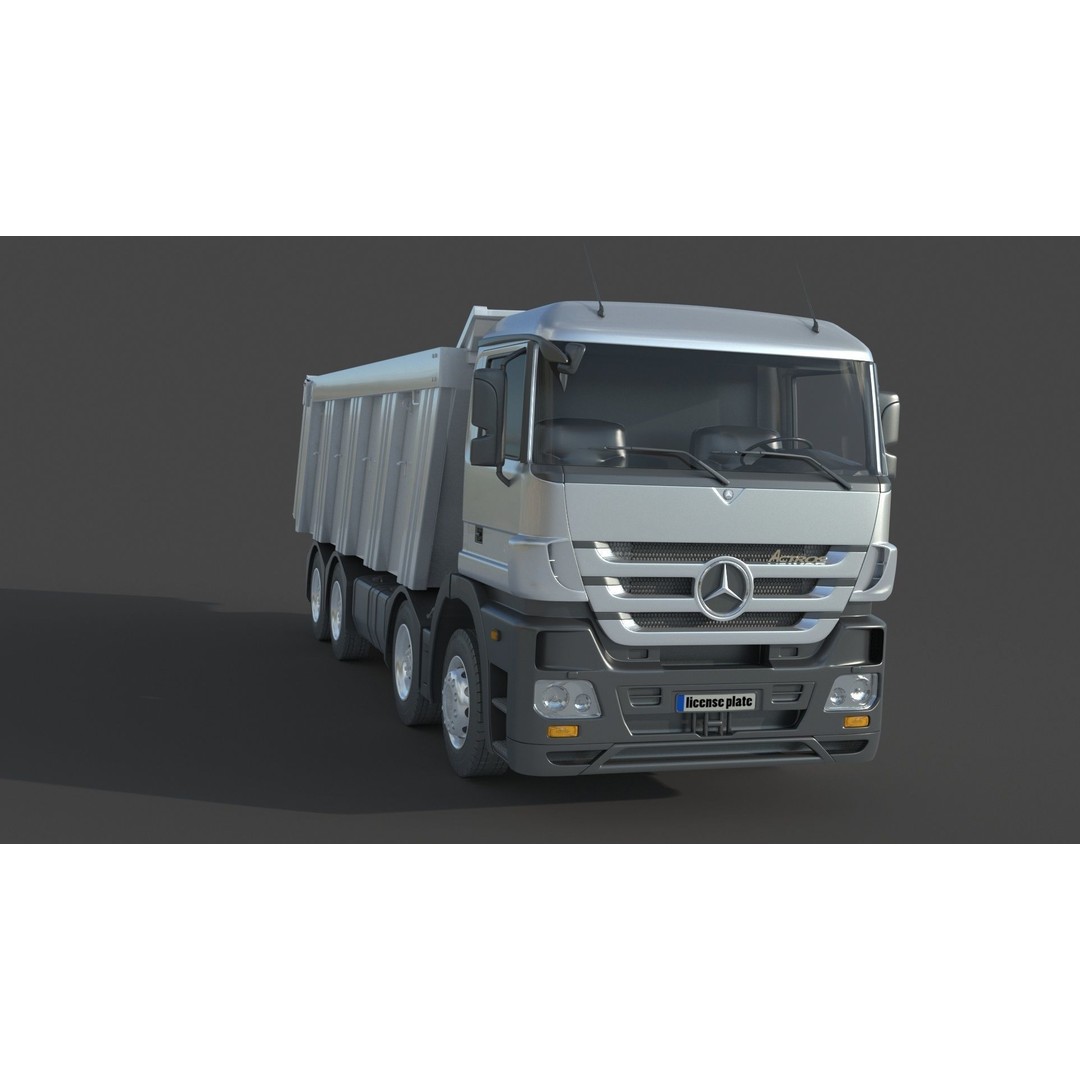 Mercedes Actros 4140 3D Model – High Poly Truck Asset, FBX, OBJ - View 5