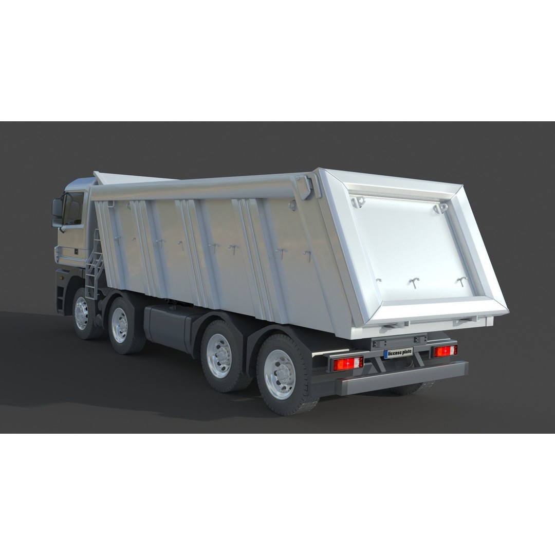Mercedes Actros 4140 3D Model – High Poly Truck Asset, FBX, OBJ - View 7