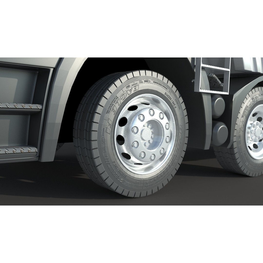 Mercedes Actros 4140 3D Model – High Poly Truck Asset, FBX, OBJ - View 9