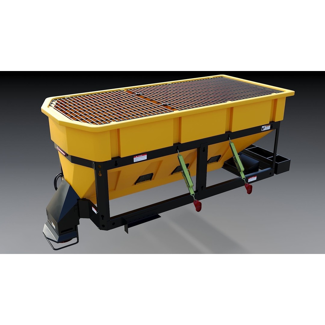 Dump Truck 3D Model – Low Poly Vehicle with Snowplow, FBX & OBJ - View 14