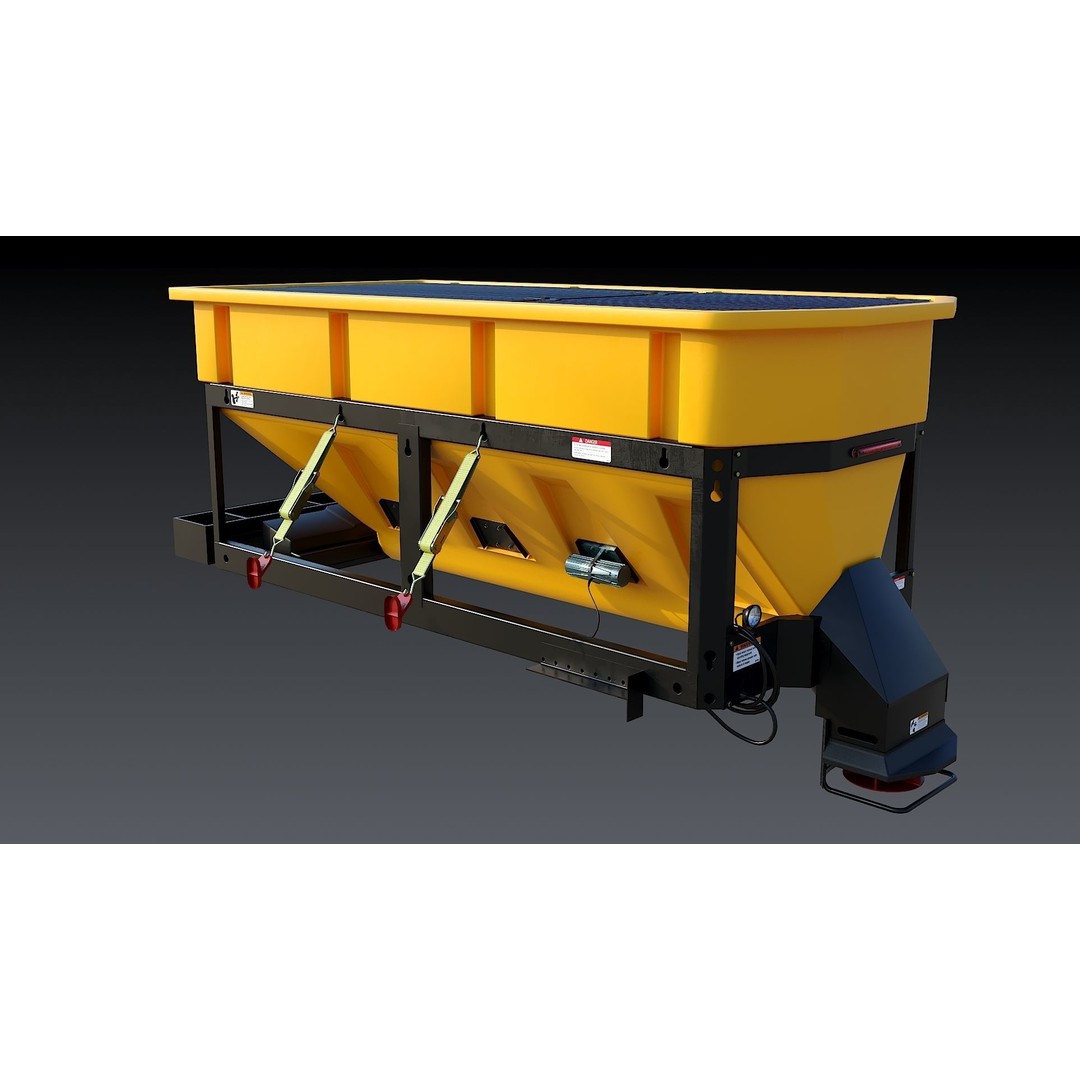 Dump Truck 3D Model – Low Poly Vehicle with Snowplow, FBX & OBJ - View 15