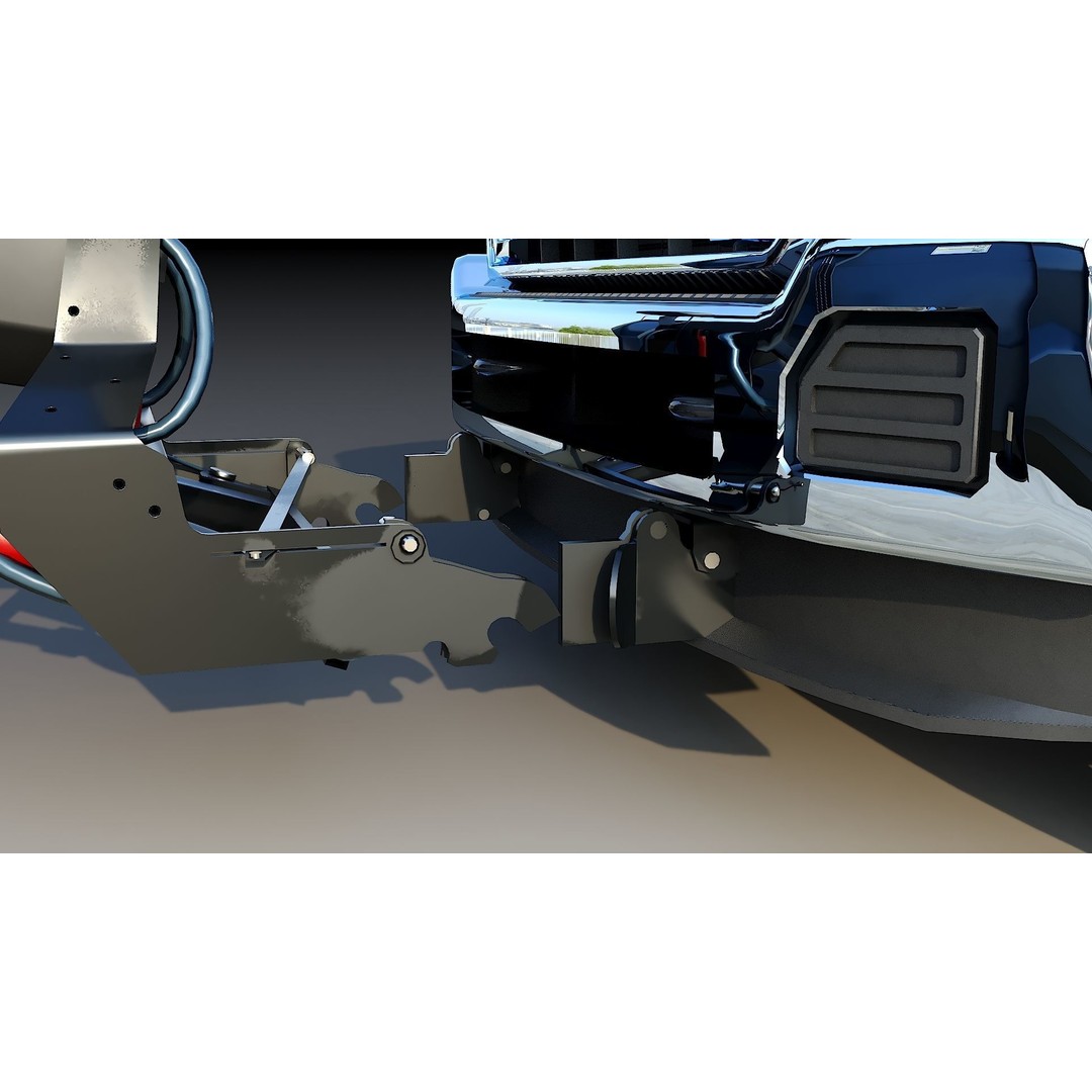 Dump Truck 3D Model – Low Poly Vehicle with Snowplow, FBX & OBJ - View 24