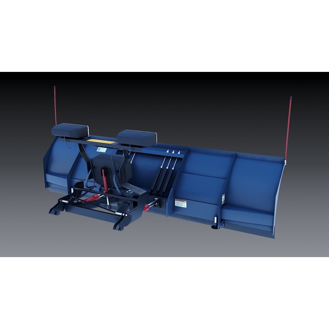 Dump Truck 3D Model – Low Poly Vehicle with Snowplow, FBX & OBJ - View 25