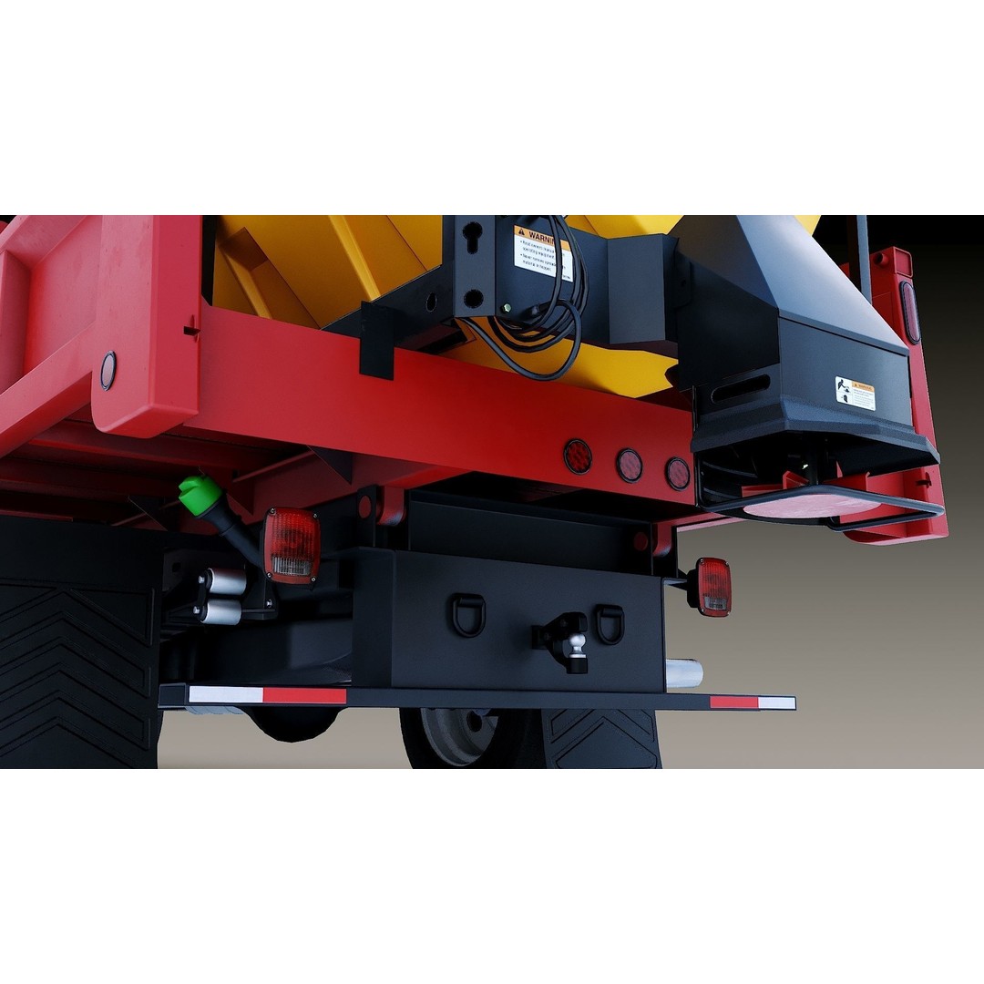 Dump Truck 3D Model – Low Poly Vehicle with Snowplow, FBX & OBJ - View 28