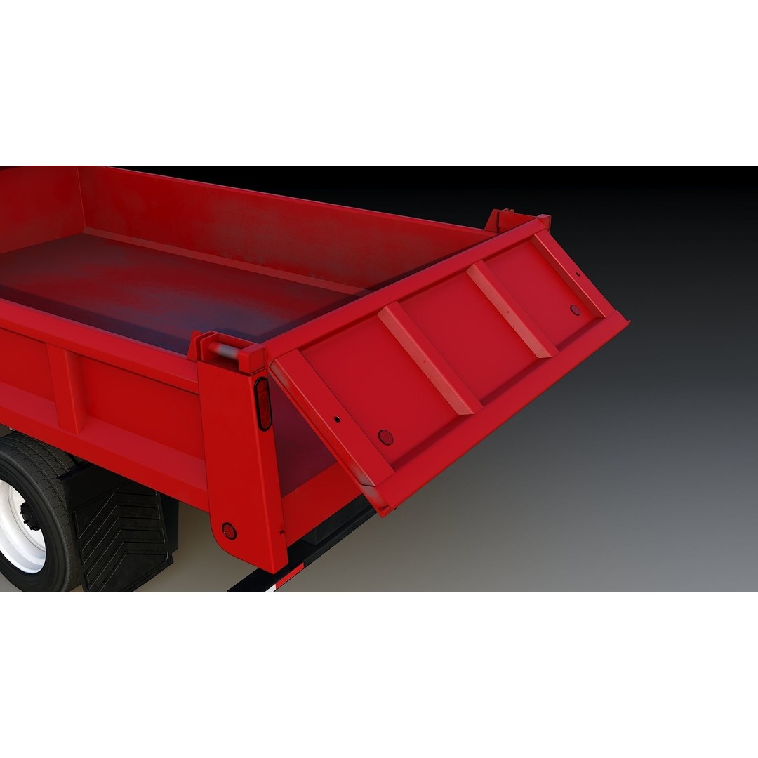 Dump Truck 3D Model – Low Poly Vehicle with Snowplow, FBX & OBJ - View 29