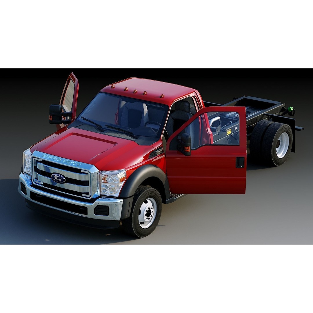 Dump Truck 3D Model – Low Poly Vehicle with Snowplow, FBX & OBJ - View 30