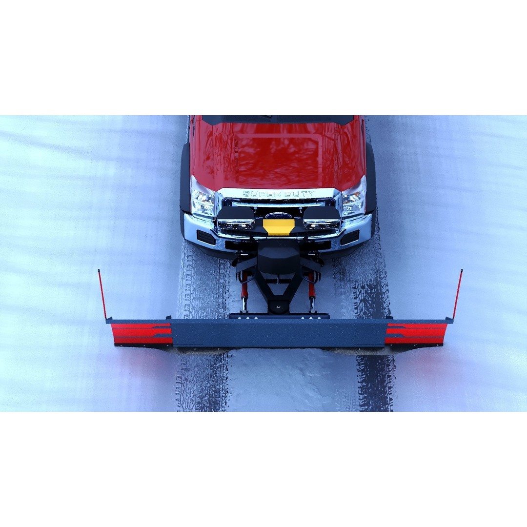 Dump Truck 3D Model – Low Poly Vehicle with Snowplow, FBX & OBJ - View 33