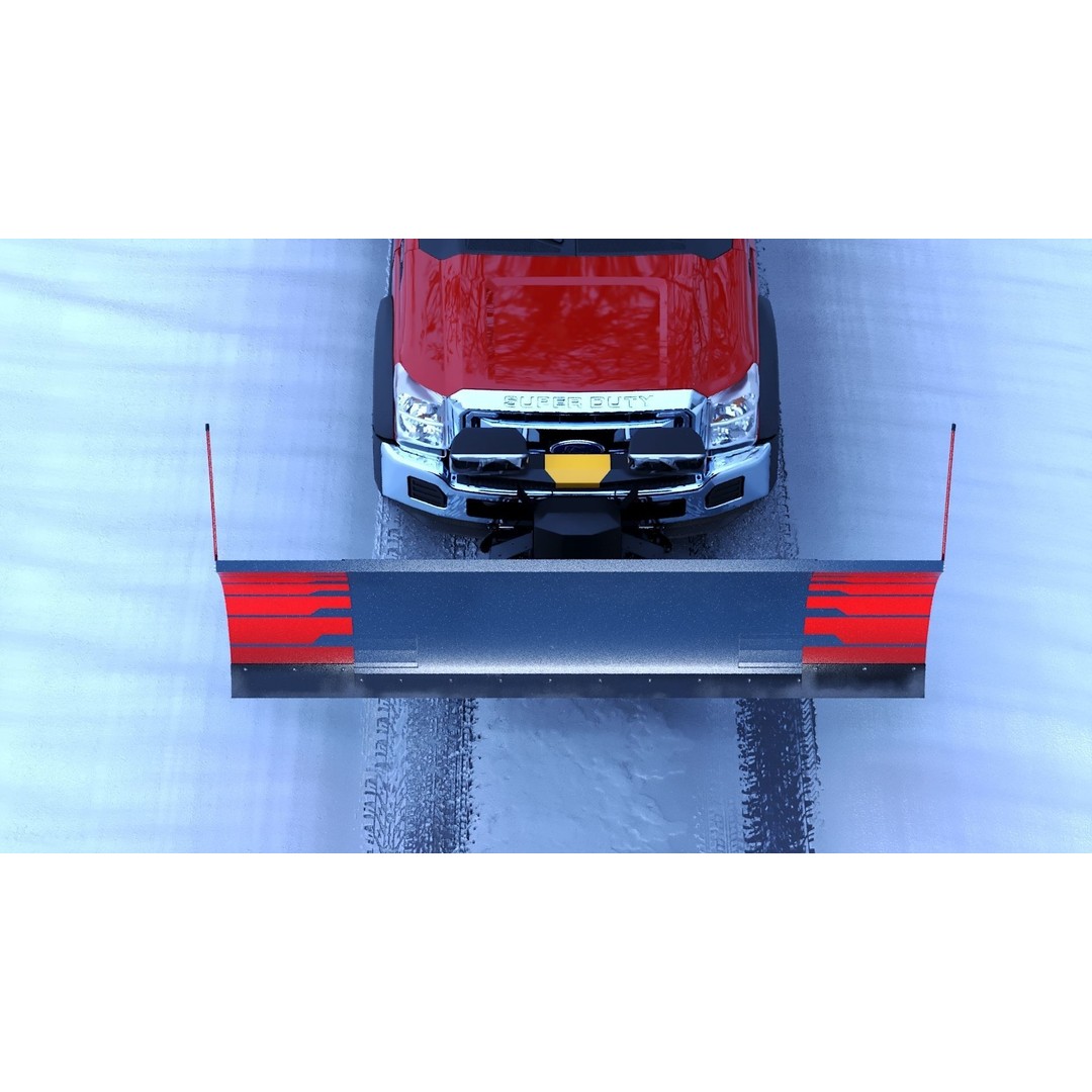 Dump Truck 3D Model – Low Poly Vehicle with Snowplow, FBX & OBJ - View 34