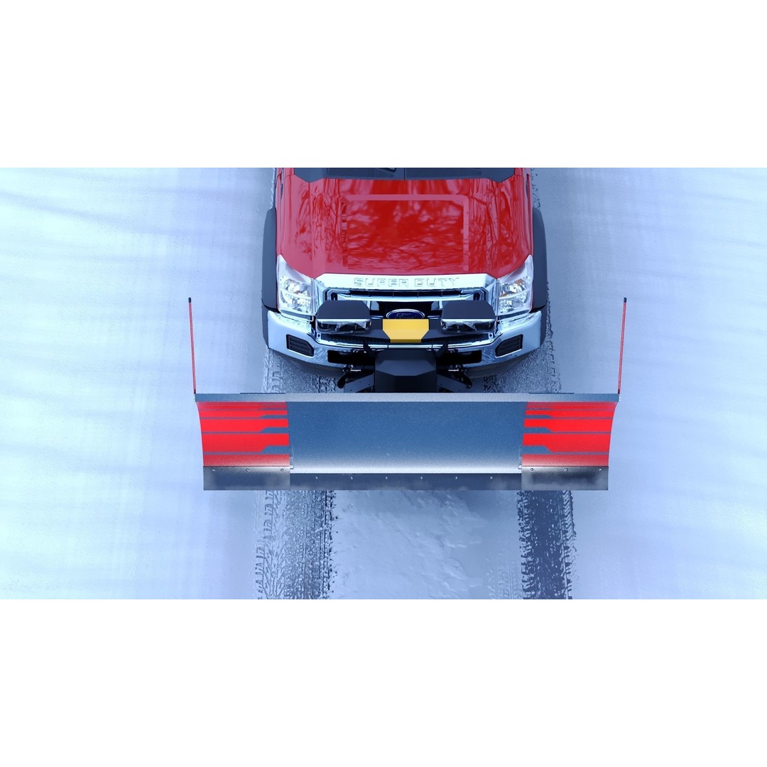 Dump Truck 3D Model – Low Poly Vehicle with Snowplow, FBX & OBJ - View 35