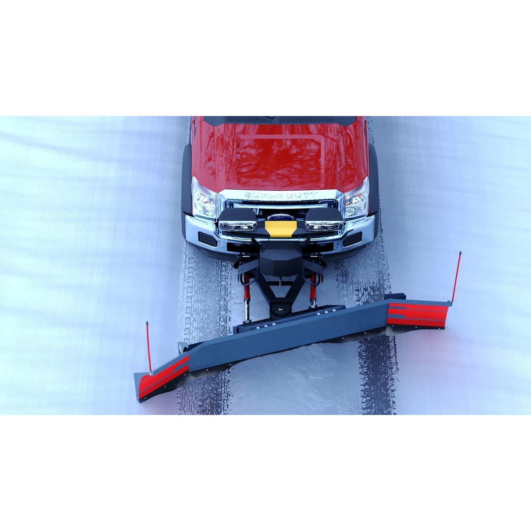 Dump Truck 3D Model – Low Poly Vehicle with Snowplow, FBX & OBJ - View 36