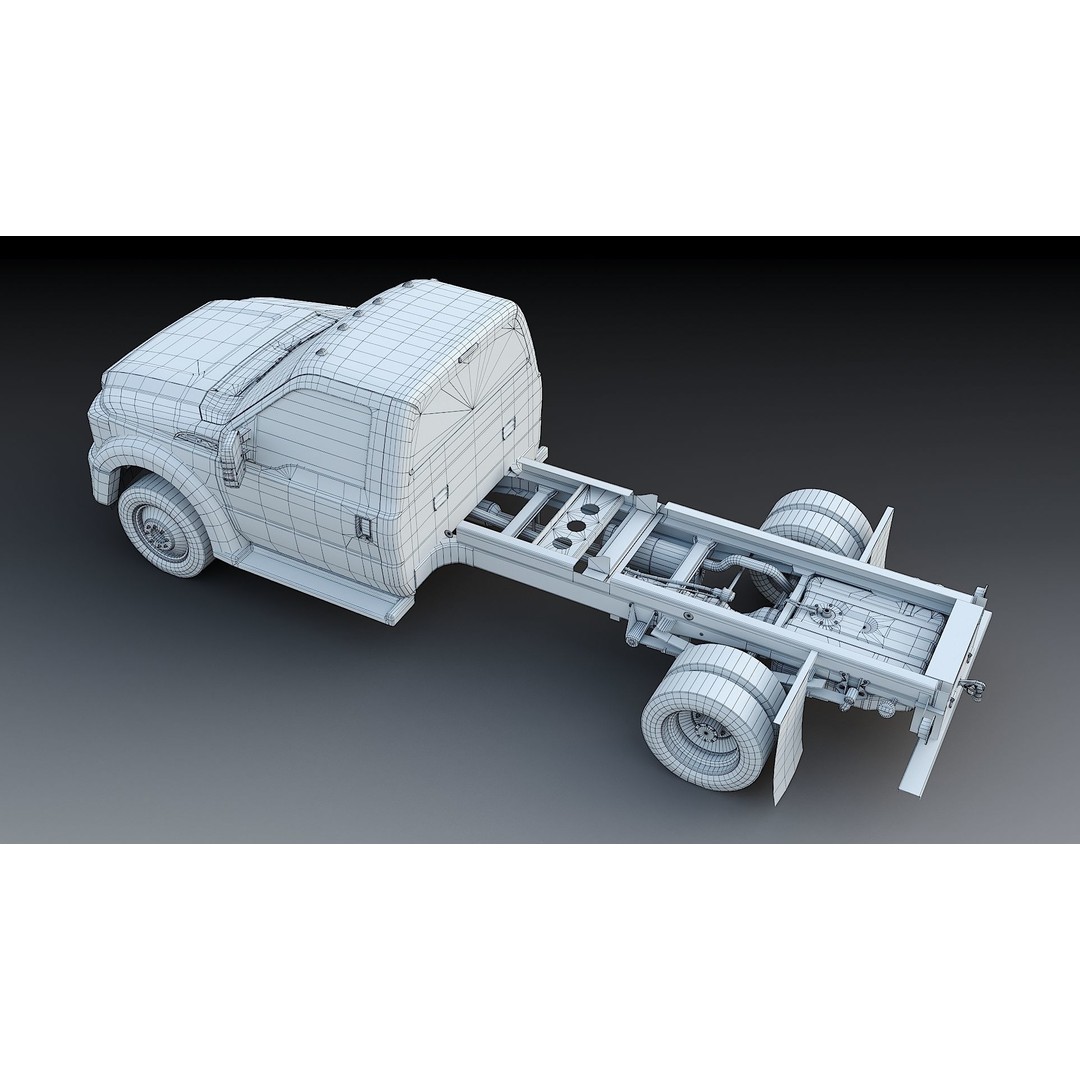Dump Truck 3D Model – Low Poly Vehicle with Snowplow, FBX & OBJ - View 39