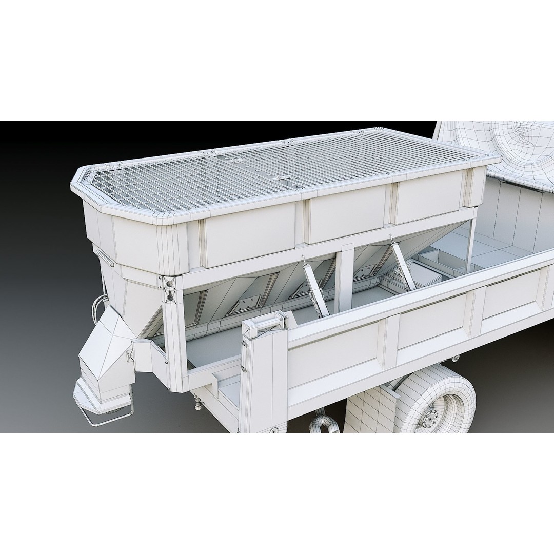 Dump Truck 3D Model – Low Poly Vehicle with Snowplow, FBX & OBJ - View 48