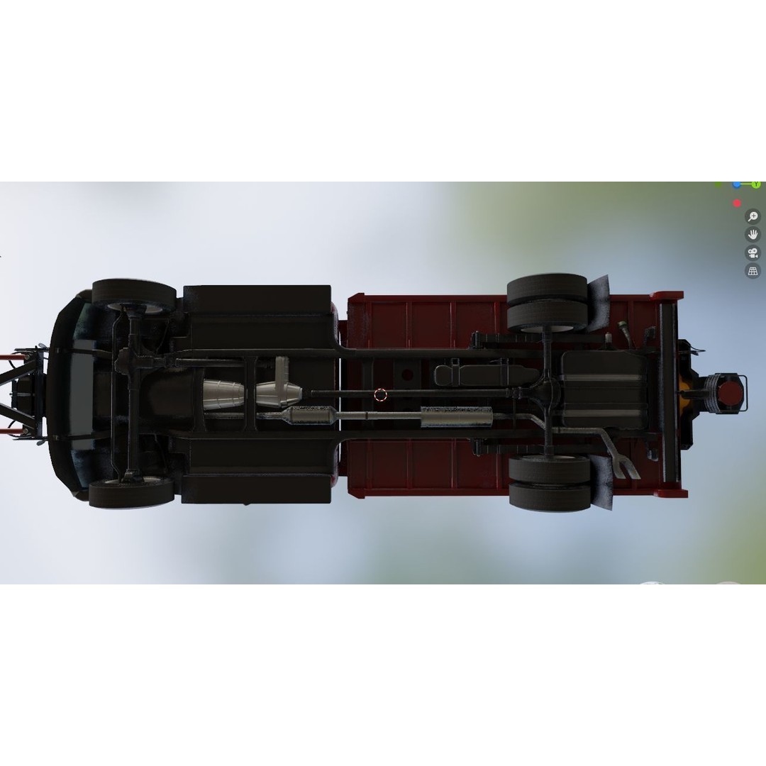 Dump Truck 3D Model – Low Poly Vehicle with Snowplow, FBX & OBJ - View 53
