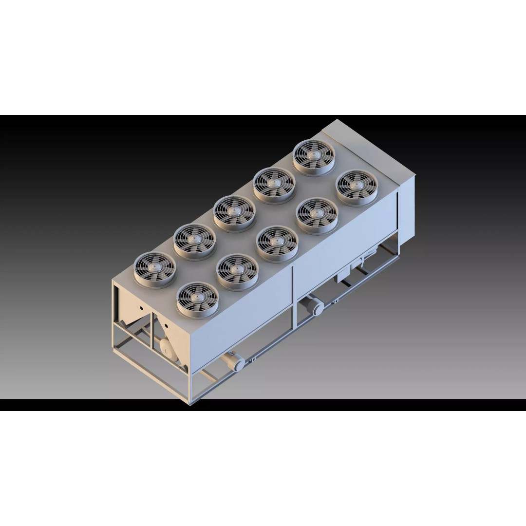 Industrial HVAC System 3D Model – High Detail Asset Kit, FBX, Blender - View 6
