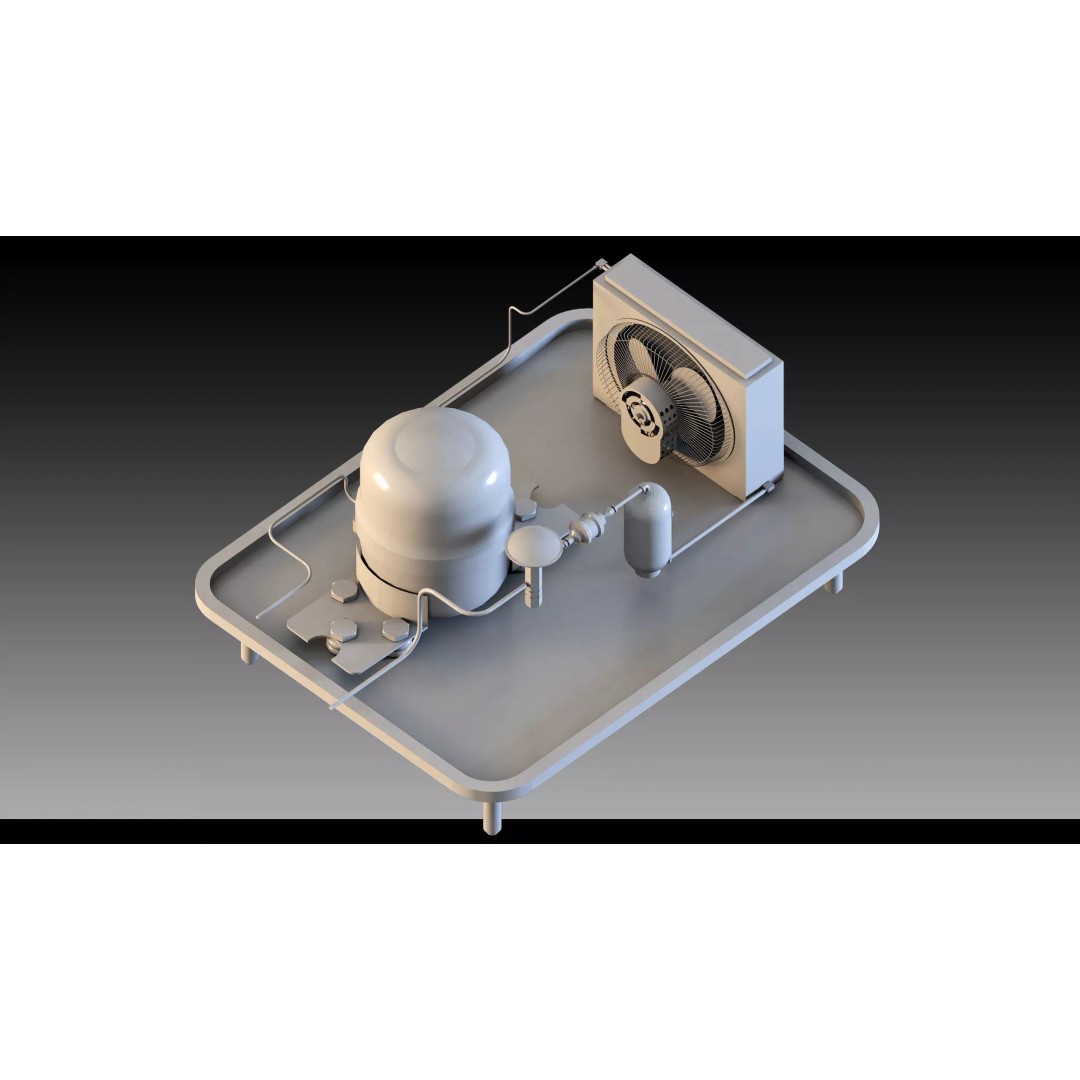 Industrial HVAC System 3D Model – High Detail Asset Kit, FBX, Blender - View 9
