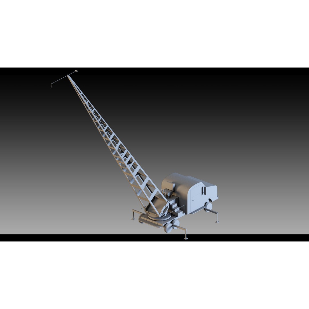 Pickup Cranes 3D Model – High Detail Industrial Props, FBX & Blender - View 30