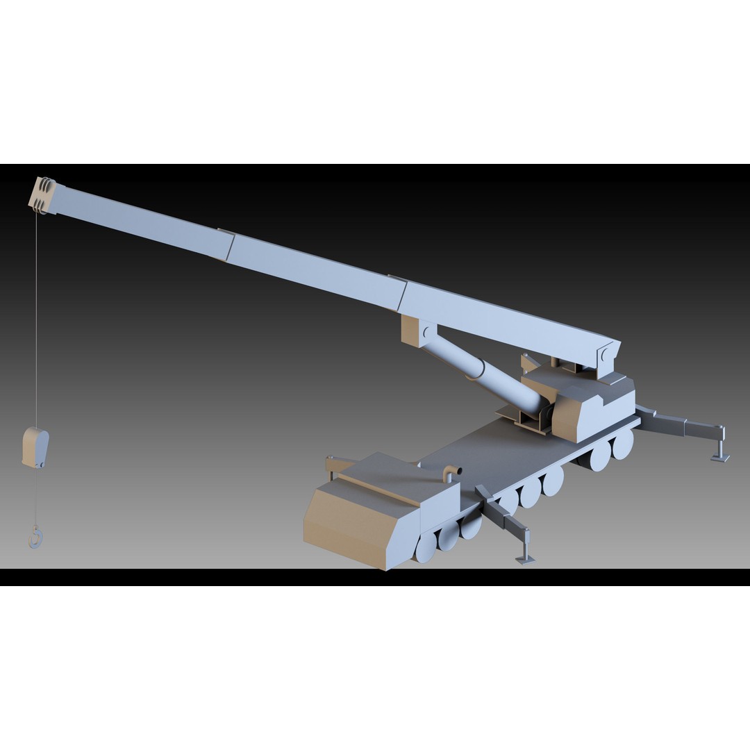 Pickup Cranes 3D Model – High Detail Industrial Props, FBX & Blender - View 31