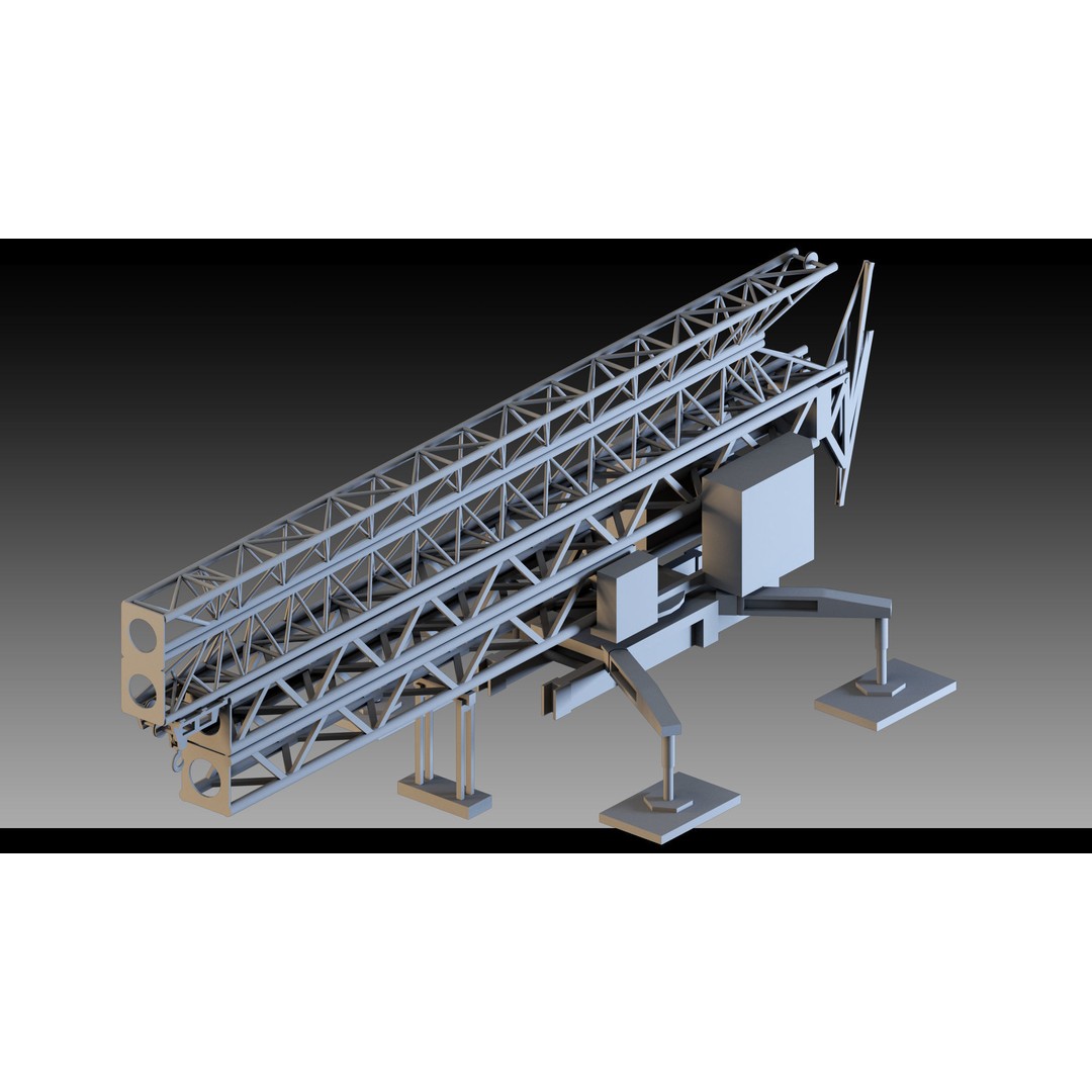 Pickup Cranes 3D Model – High Detail Industrial Props, FBX & Blender - View 4