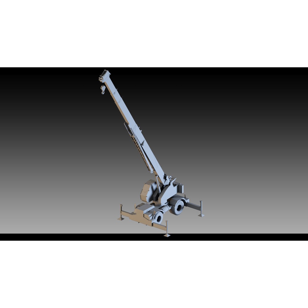 Pickup Cranes 3D Model – High Detail Industrial Props, FBX & Blender - View 9
