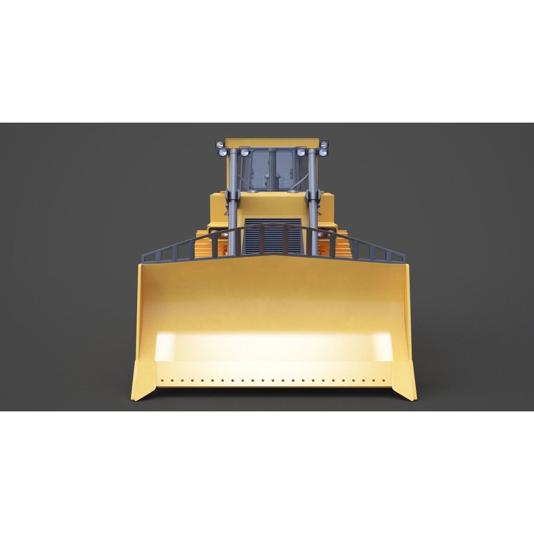 Bulldozer 3D Model – High Poly Industrial Vehicle, FBX, OBJ - View 3