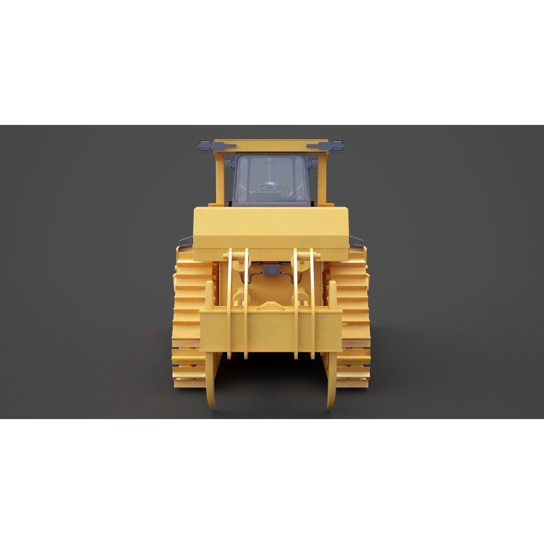Bulldozer 3D Model – High Poly Industrial Vehicle, FBX, OBJ - View 7